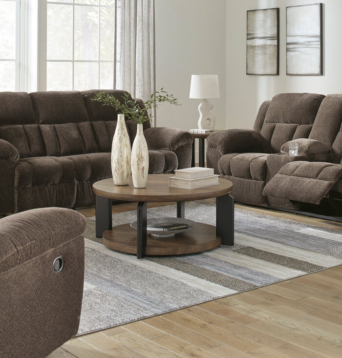 Brown Reclining Sofa & Loveseat Set – Plush Comfort Living Room