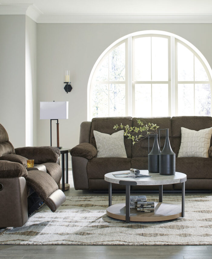 Brown Reclining Sofa & Loveseat Set – Plush Comfort with Modern Style